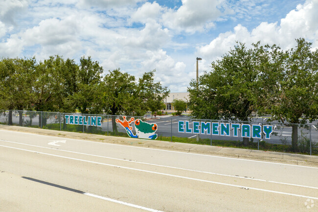 Treeline Elementary School in Fort Myers shows it's school spirit in many ways including signage