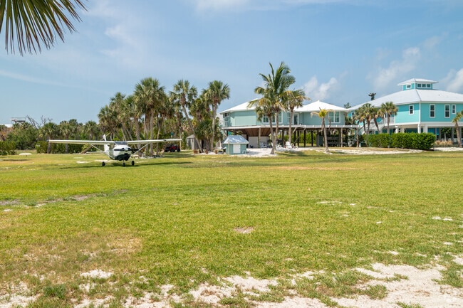 North Captiva Island has its own runway where residents land and park planes in backyards.