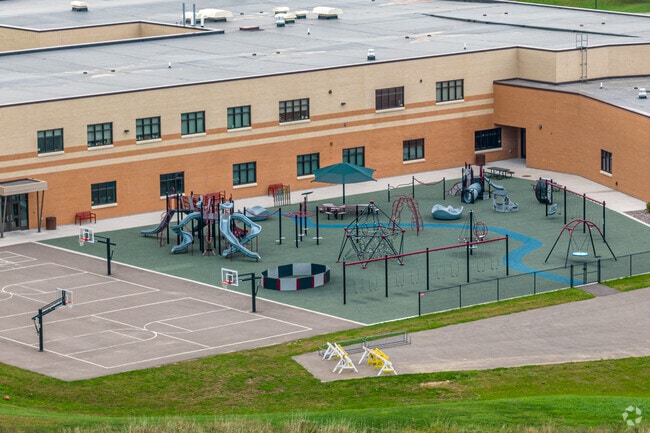 Spring Valley Elementary has a playground with a variety of things to explore.