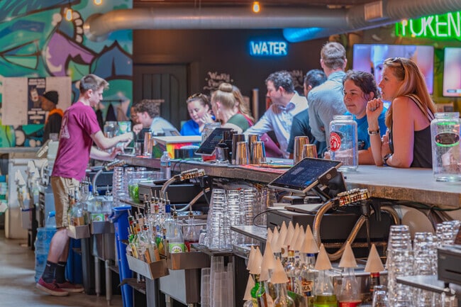 Fisher Park residents love to head downtown to Boxcar Arcade and Bar Greensboro for live music.