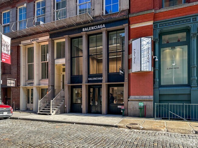 High end fashion retail is everywhere in Soho, including Balenciaga.