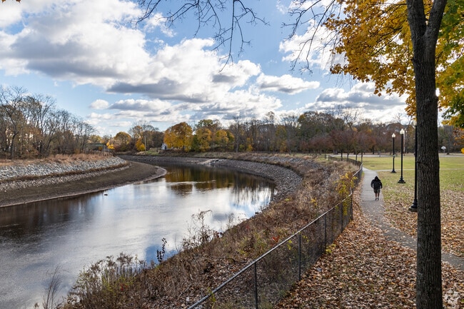 Take a walk along the Blackstone River in Costa Park in Fairmount.