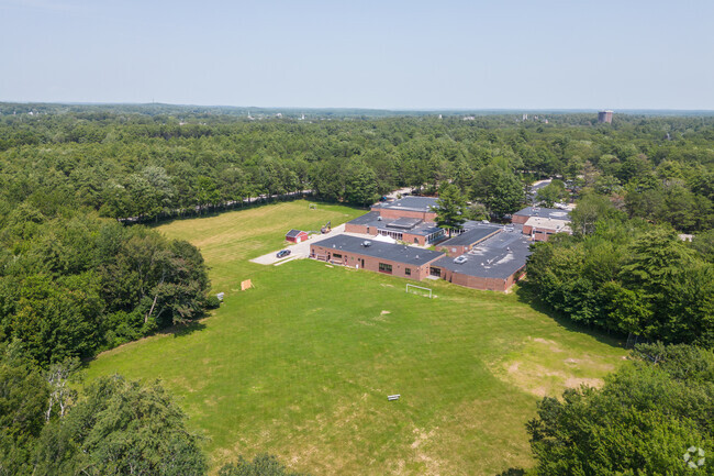 Aerial view of the playing fields at Brunswick Jr High School.