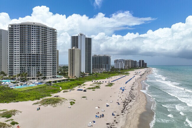 High-rise condos near Mangonia Park offer urban coastal living.