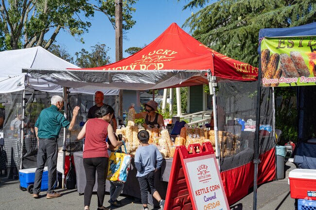 Enjoy the nearby Tuesday Night Farmer's Market close to Green Point in Novato.