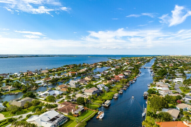 Satellite Beach features multiple canals with waterfront homes.