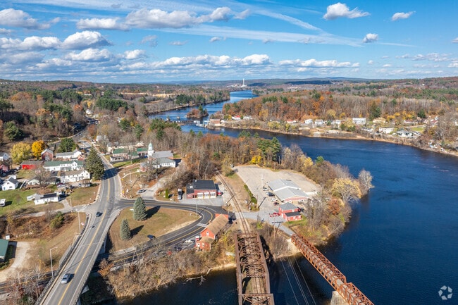 The Merrimack River is a defining natural feature in Hooksett, NH as it flows right through.