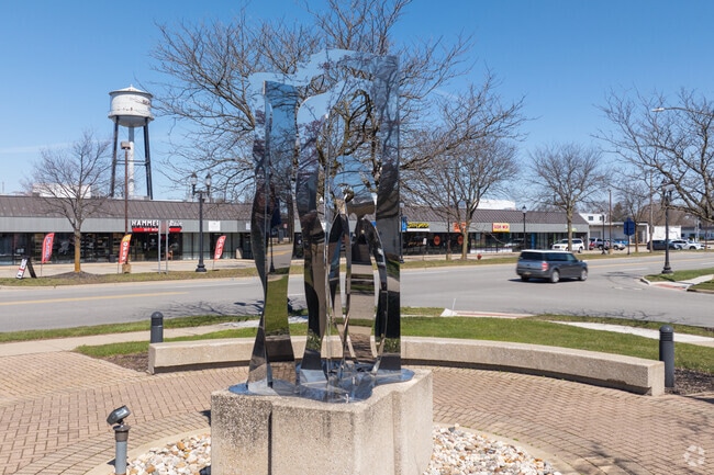 Chicago Dr running through downtown Grandville has multiple art installations by local artists.
