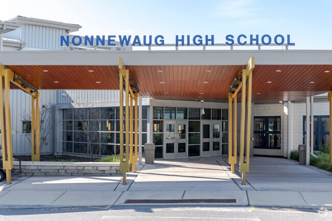 The modern aesthetic of Nonnewaug High School is simple stunning.