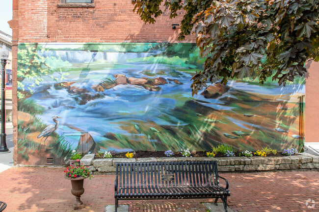 Beautiful murals can be found throughout the Middleborough Center neighborhood.