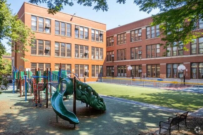 Playground at Nettelhorst Elementary School.