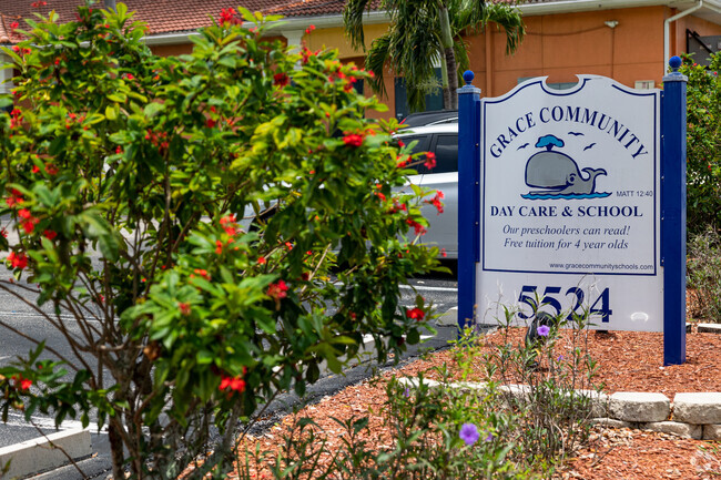 Grace Community School features a daycare school, and elementary through high school.