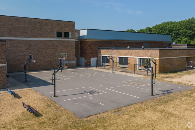 Students can utilize the basketball courts at Northern Hills Middle School.