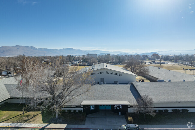 An aerial view of George L Dilworth Middle School's location in Sparks.