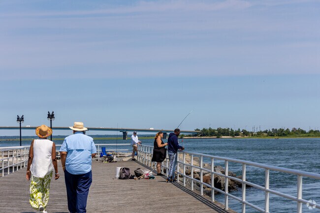 Take a stroll along the bayside boardwalk for relaxing views and great fishing.
