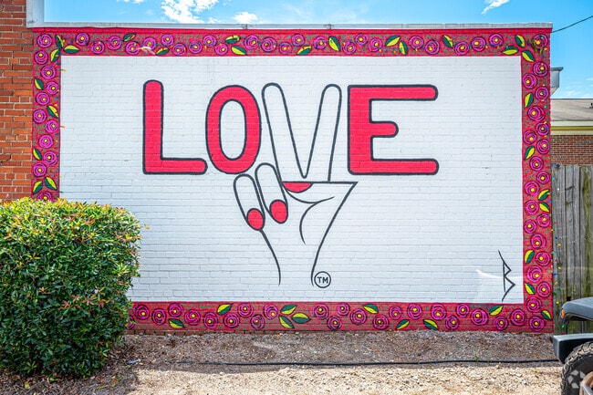 Local artists are frequently contracted to paint murals in Downtown North Augusta.