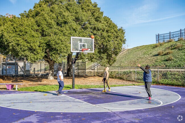 Join a basketball game at Gardenland Park.