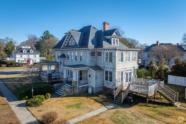 Large Victorian-style homes sit on spacious lots in Denton with distinctive charm.