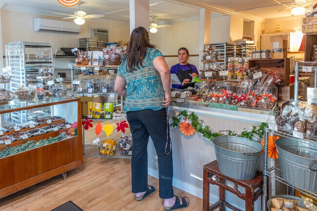 Hudson Valley Chocolates sells specialty desserts on Wallkill Avenue.