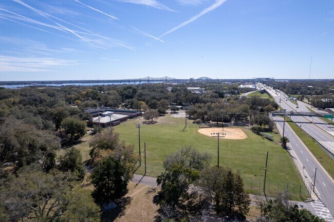 Glen Myra Park has a well-kept baseball field.