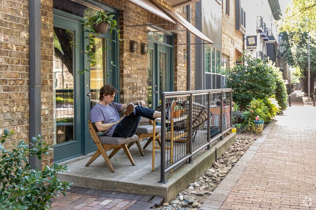 The Legacy neighborhood in Plano features beautifully designed townhomes.