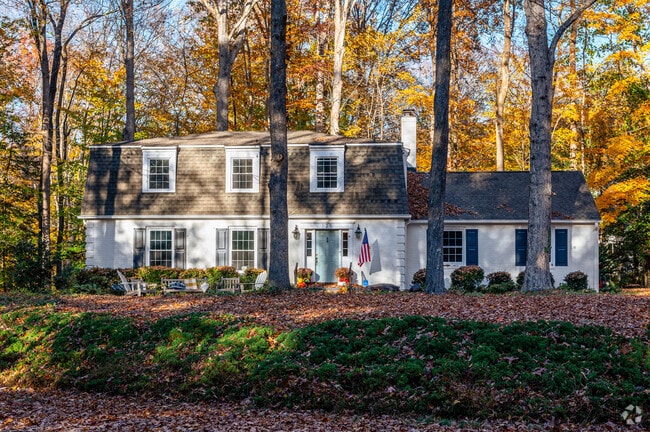 Residents of Kingsmill enjoy large homes surrounded by dense old growth trees.