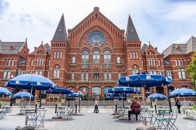 The Cincinnati Music Hall, built in 1878, showcases Ballets, Orchestras, and Operas in West End.