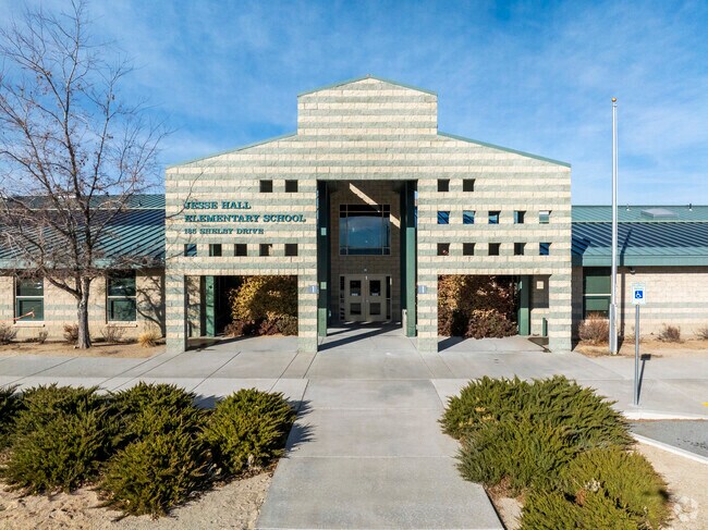 The front entrance to Jesse Hall Elementary School in Sparks.