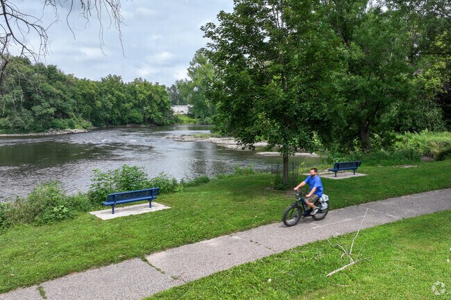 Two Rivers Park offers trails that run along the river in Cannon Falls.