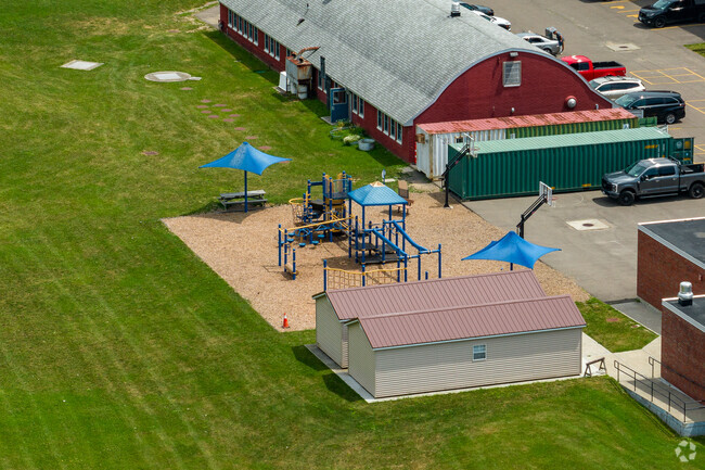 Lansing Middle School features a playground for students.