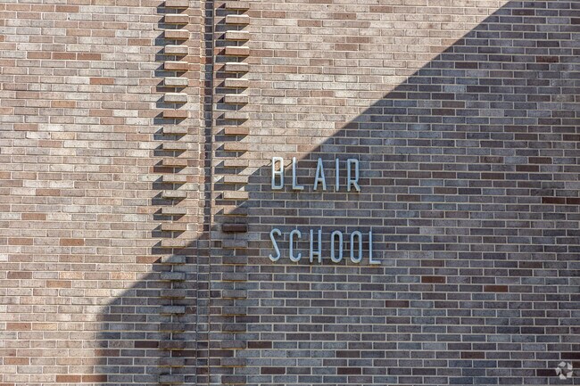 Blair Elementary School text on the building.