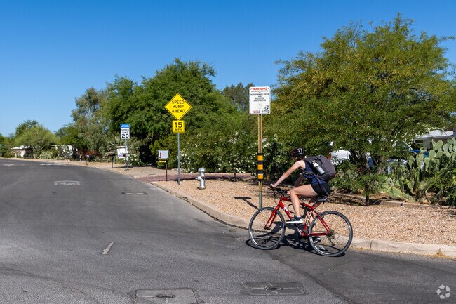 Wide, smooth streets make bicycling along the Bike Boulevard in Peter Howell seamless.