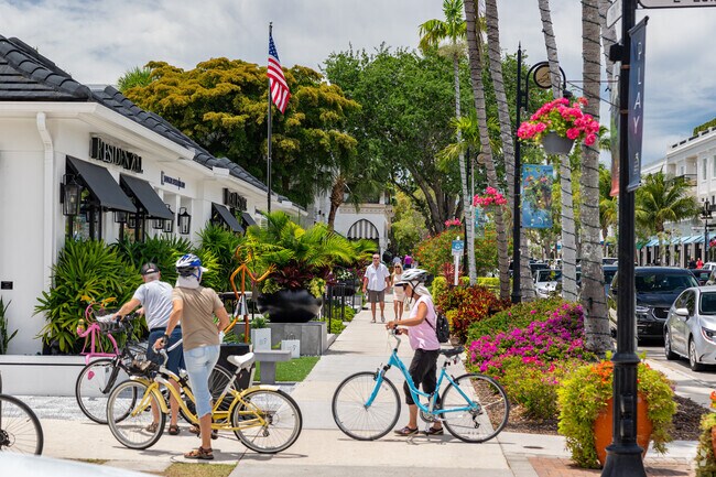 Many Downtown Naples residents can easily get around by bicycle.