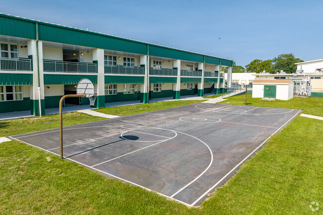 Gulf Middle has sporting courts for outdoor activities in Downtown New Port Richey.