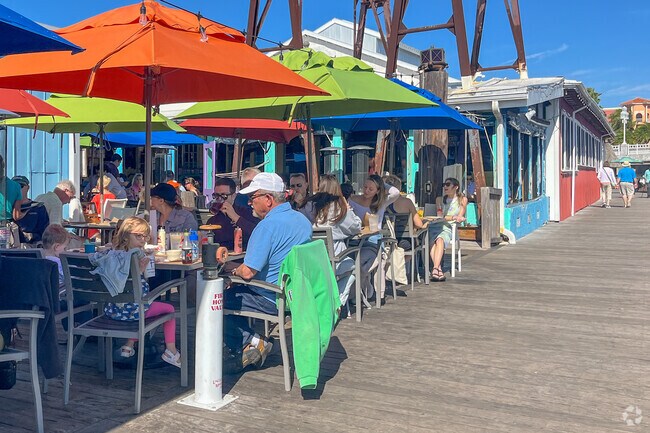 Tin City dining on the Naples waterfront is minutes from Royal Harbor.