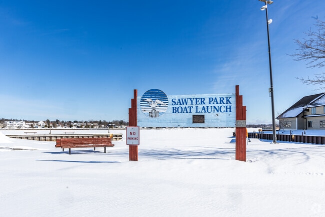 Sawyer Park Boat Launch is a modern boat launch with fish cleaning stations.