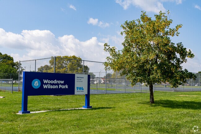 Tennis Courts at Woodrow Wilson Park in Lagrange, Ohio.