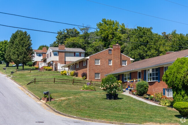 Westview Terrace lies on a hilly section north of Roanoke.