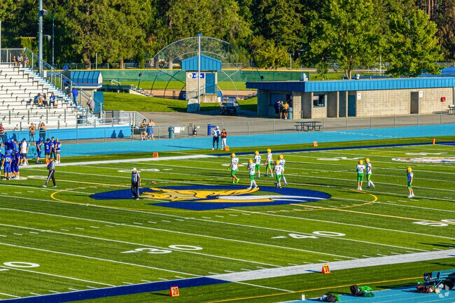 Football practice at Couer d'Alene High School.