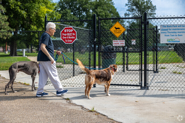 Take your dogs to Hill's Pet Nutrition Dog Park, not too far from Kenwood.