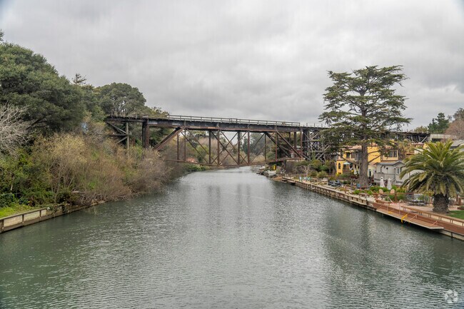 Soquel Creek Park leads to the cove and the beach.
