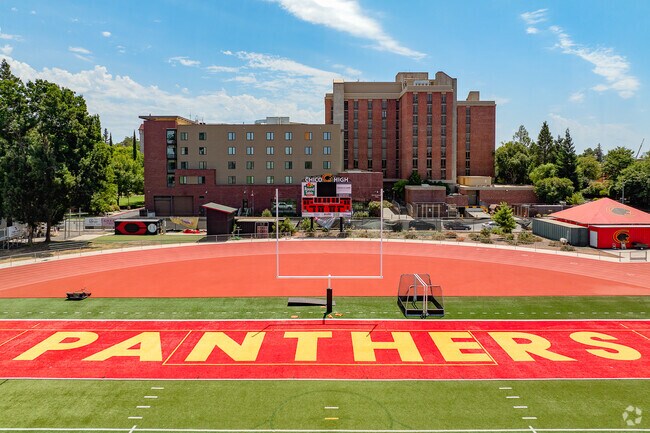 Chico High School, nearby Paradise, is home of the Panthers.