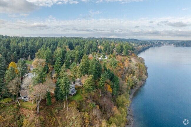 Large modern craftsman homes are a common site along the coast of Shore Acres.