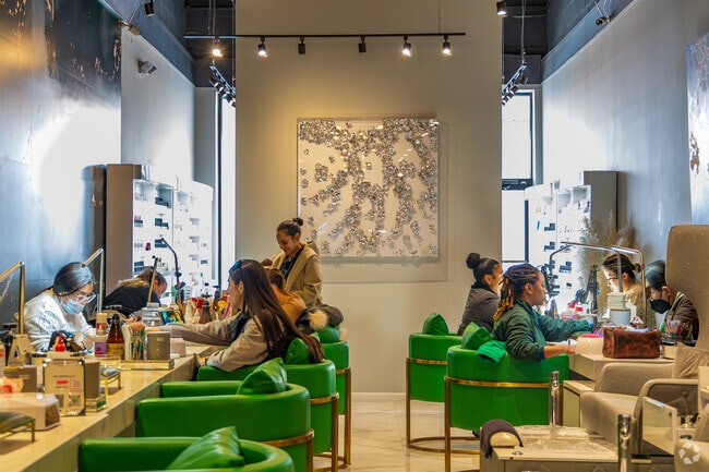 Fiina Nail Lounge offers a variety of beauty services in a modern setting.