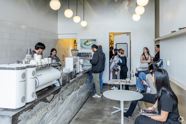 Stereoscope Coffee is a hip coffee shop that sources select beans from small farms around the world.
