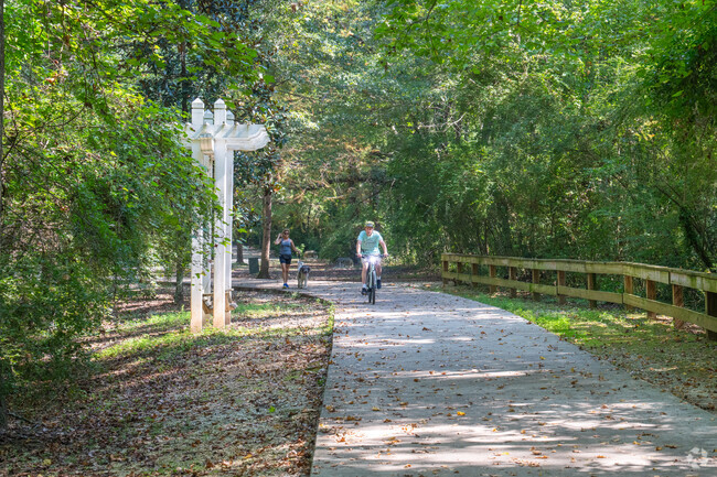 Residents often bike and walk the trails at town Creek Park.