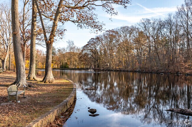 Serenity is found all around the Stamford Nature Center near Turn of the River.