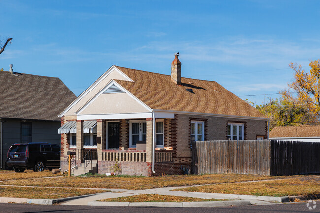 Quaint stone sided cottages are commonly found on the streets of South Cheyenne.