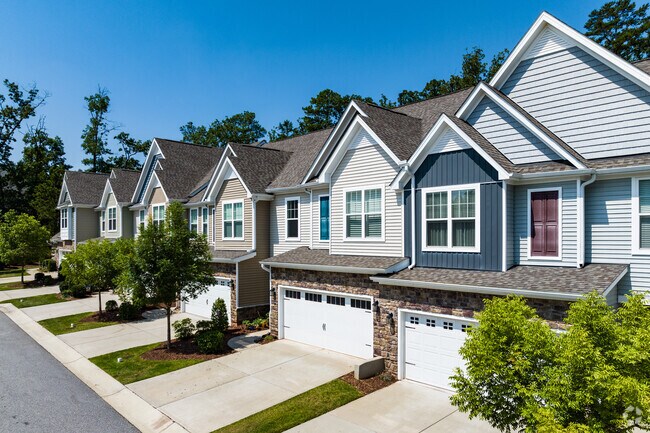 Townhomes with small yards are popular in the Weston community.