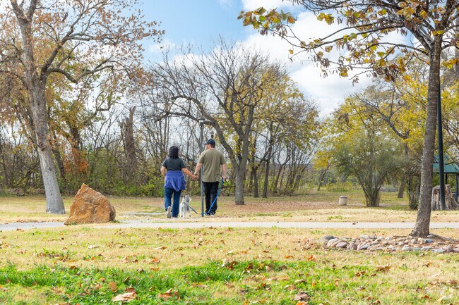 The 96th and Riverside Park near Knollwood Estates connects to miles of trails for walking.
